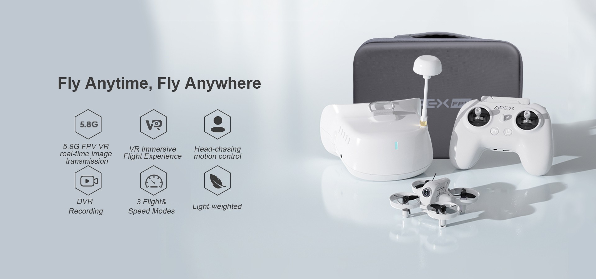 FPV drone kit with goggles